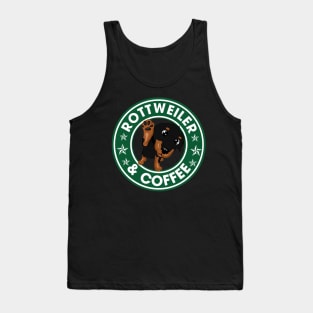 Rottweiler And Coffee Tank Top